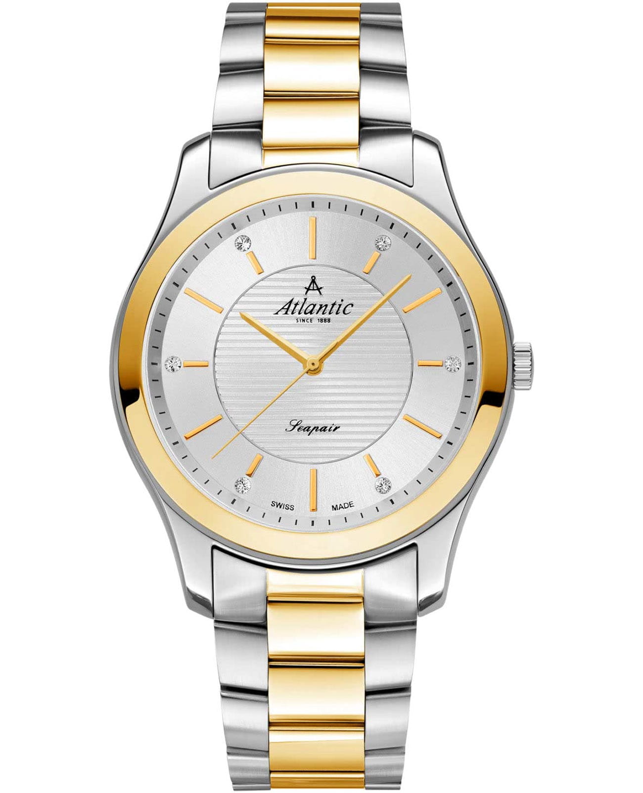 Atlantic Atlantic Seapair 20335.43.21G  20335.43.21G кварцевые женские часы  циферблат, браслет нержавеющая сталь — вид спереди